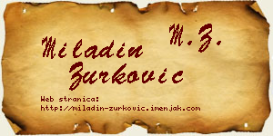 Miladin Zurković vizit kartica